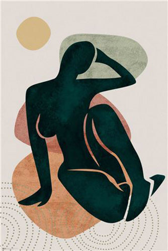 Matisse Style - Lady on Rocks Poster