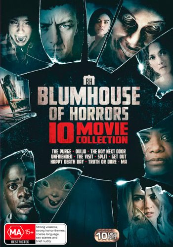 Blumhouse of Horrors: 10 Movie Collection - (The Purge/Ouija/The Boy Next Door/Unfriended/The Visit/Split/Get Out/Happy Death Day/Truth or Dare/Ma)