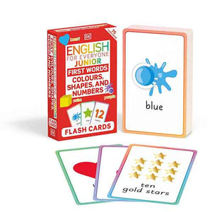 English for Everyone Junior First Words Colours, Shapes, and Numbers Flash Cards