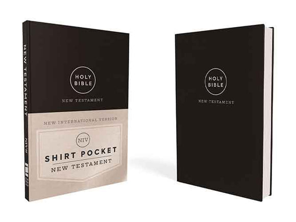 NIV, Shirt Pocket New Testament, Comfort Print (Black)