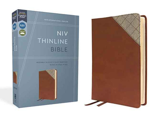 NIV Thinline Bible, Red Letter, Comfort Print [Brown]