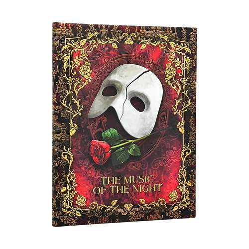 Masked Melody (Phantom of the Opera) Ultra Unlined Hardcover Journal (Elastic Band Closure)
