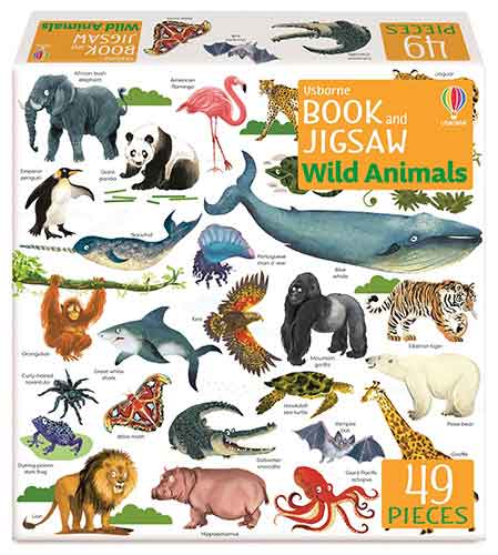 Usborne Book and Jigsaw Wild Animals