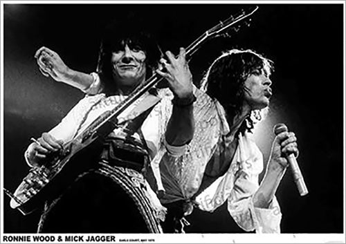 Rolling Stones - Ronnie Wood and Mick Jagger 1976 Poster