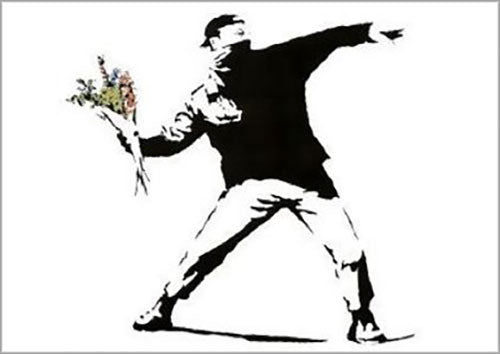 Banksy - Throwing Flowers 42 x 59.5cm Poster