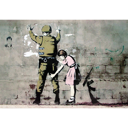 Banksy Street Graffiti Art - Girl Searching Soldier 42 x 59.5cm Poster