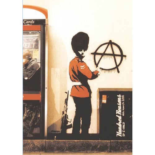 Banksy Street Graffiti Art - Guardsman Anarchy 42 x 59.5cm Poster