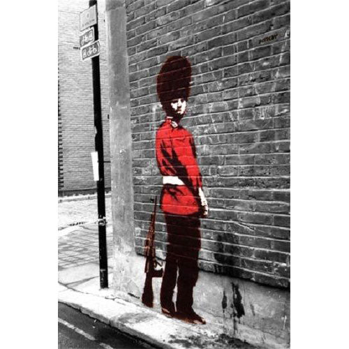 Banksy Street Graffiti Art - Queen's Guard Pee 42 x 59.5cm Poster