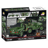 World War 2 - Willys MB + Trailer Exclusive Construction Set (1580 Piece Kit)