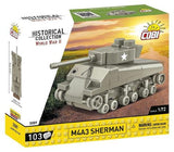World War 2 - M4A3 Sherman Tank Construction Set (103 Piece Kit)