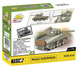 World War 2 - M4A3 Sherman Tank Construction Set (103 Piece Kit)