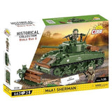 World War 2 - M4A1 Sherman Construction Set (663 Piece Kit)