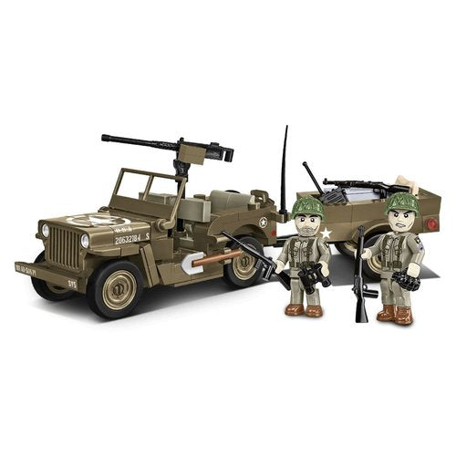 World War 2 - Willys MB & Trailer Construction Set (200 Piece Kit)