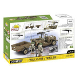 World War 2 - Willys MB & Trailer Construction Set (200 Piece Kit)