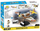 World War 2 - Dewoitine D.520 Construction Set (328 Piece Kit)