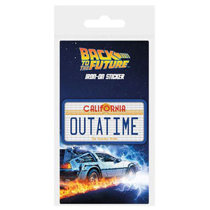 Back To The Future - License Plate Iron-On Patch