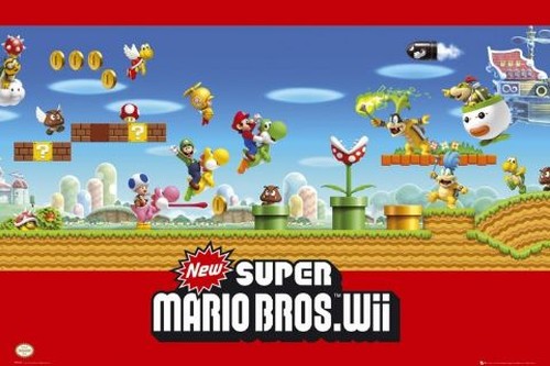 Nintendo Super Mario Bros. Wii Poster