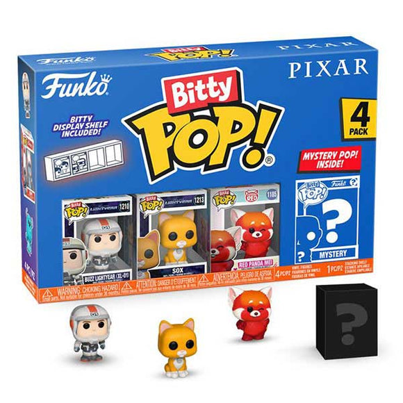 Pixar - Buzz Lightyear, Sox, Red Panda Mei Bitty Pop! Vinyl Figures - Set of 4