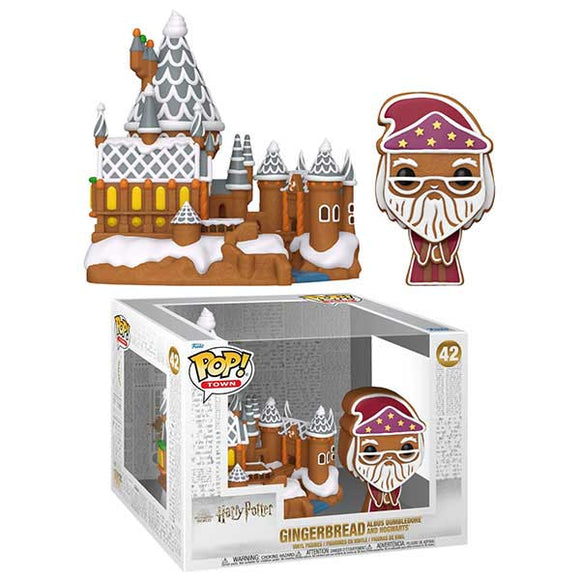 Harry Potter - Albus Dumbledore with Hogwarts (Gingerbread) Pop! Town Vinyl Figure Set