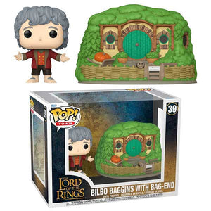 The Lord of the Rings - Bilbo Baggins with Bag-End Pop! Town Vinyl Figure Set