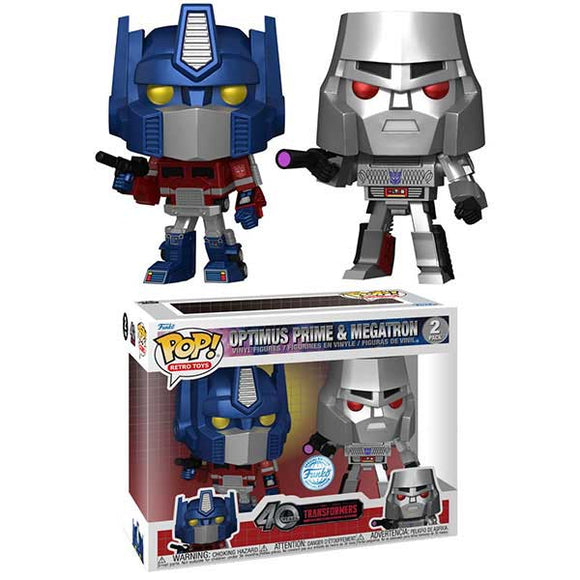 Transformers: G1 - Optimus Prime & Megatron Metallic Pop! Vinyl Figures - Set of 2