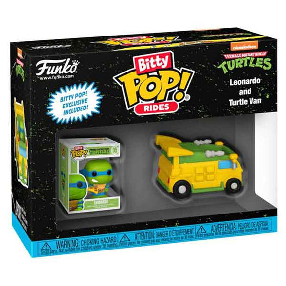 Teenage Mutant Ninja Turtles - Leonardo with Van Bitty Pop! Ride Vinyl Figure Set