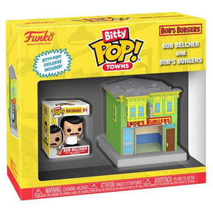 Bob's Burgers - Bob in Bob's Burgers Shop Bitty Pop! Town Vinyl Figure Set