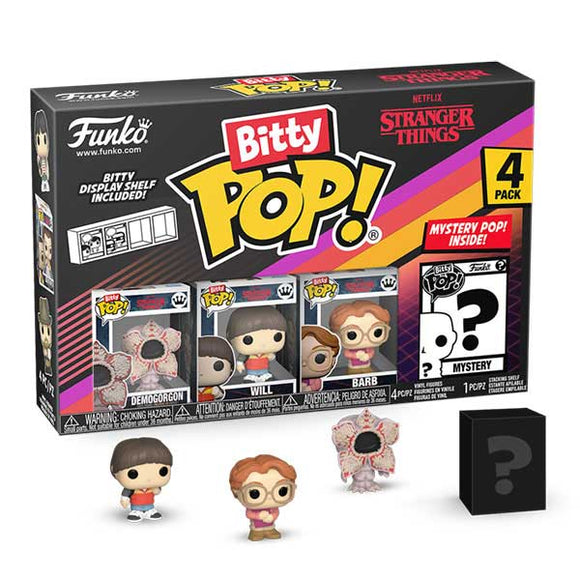 Stranger Things - Demogorgon, Will, Barb Bitty Pop! Vinyl Figures - Set of 4