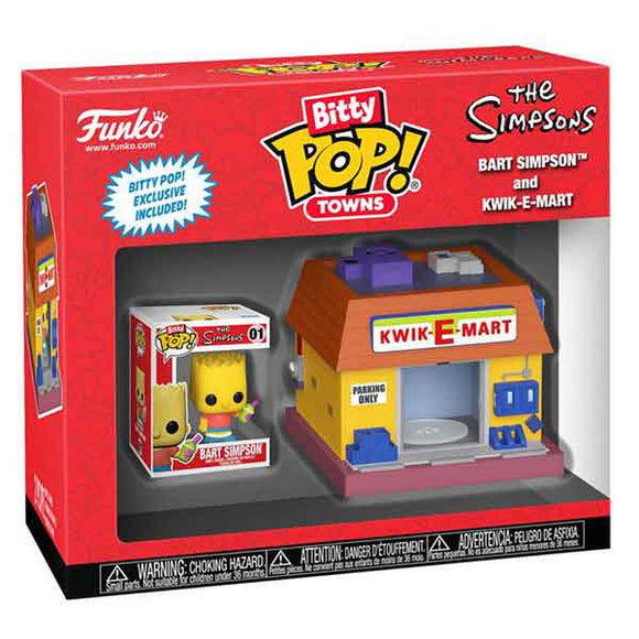 Simpsons - Bart in Kwik-E-Mart Bitty Pop! Town Vinyl Figure Set