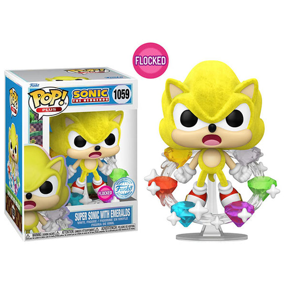 Sonic - Super Sonic with  Emeralds Flocked Pop! Vinyl Figure