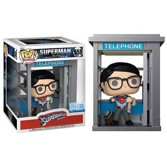 DC Comics - Superman in Phone Booth Pop! Deluxe Vinyl Figure