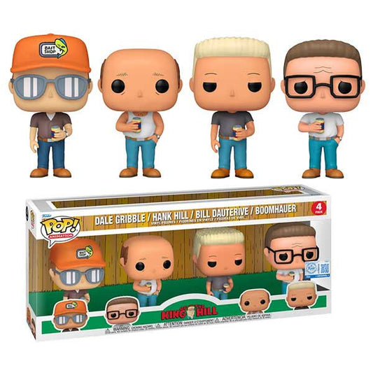 King of the Hill - Dale, Hank, Bill & Boomhauer Pop! Vinyl Figure - Set of 4