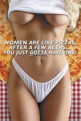 Women Are Like Pizza Poster