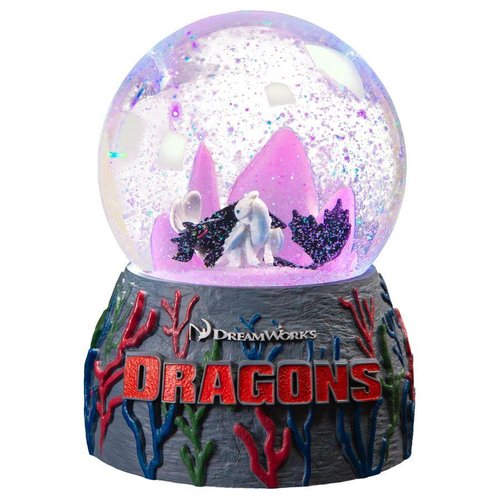 How to Train Your Dragon - Toothless & Light Fury Light-up Snow Globe