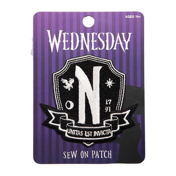 Wednesday - Nevermore School Logo (Sew On) Patch