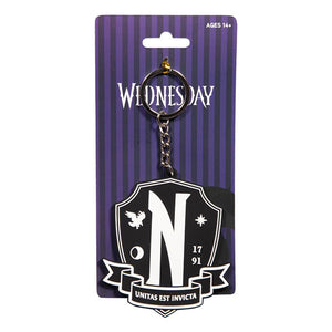 Wednesday - Nevermore Crest PVC Keychain