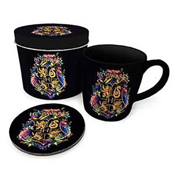 Harry Potter - Floral Crest Mug & Coaster Gift Set