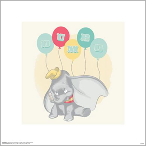 Dumbo Classic - Balloons 40 x 40cm Art Print
