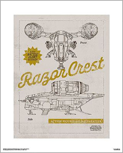 Star Wars: The Mandalorian - Razor Crest Figure 40 x 50cm Art Print