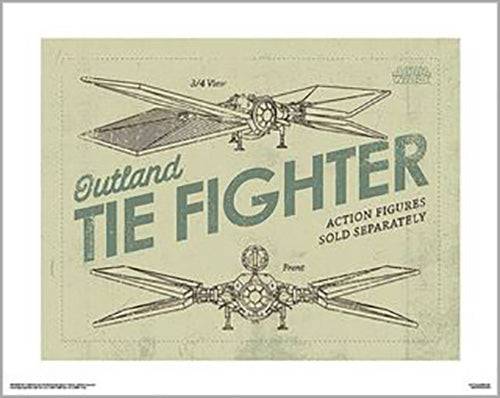 Star Wars: The Mandalorian - Tie Fighter Figure 40 x 50cm Art Print