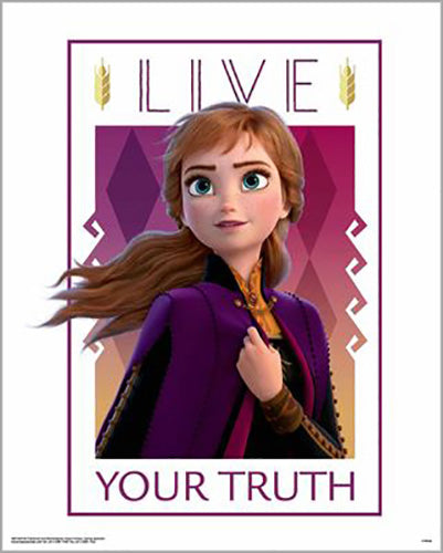 Frozen II - Anna Live Your Truth 40 x 50cm Art Print