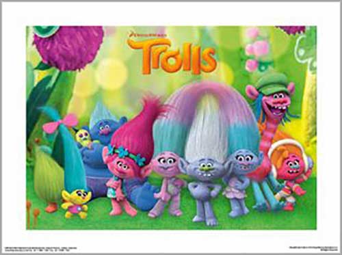 Trolls - Cast 30 x 40cm Art Print