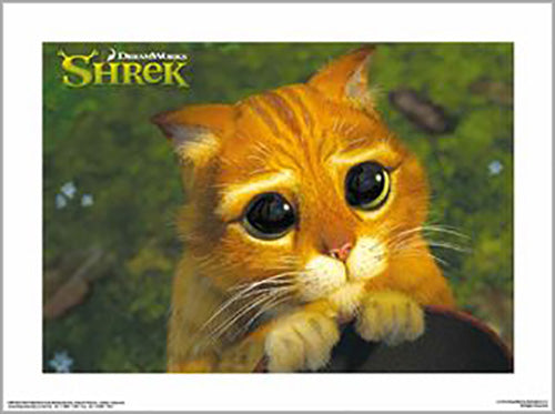 Shrek - Puss In Boots 30 x 40cm Art Print