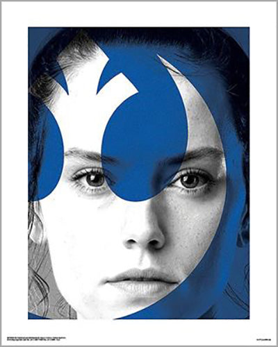 Star Wars: Episode IX - Rey Blue 40 x 50cm Art Print