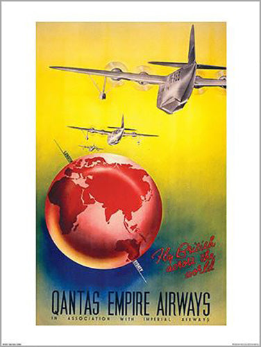 Qantas - Empire Airways - Fly British! 60 x 80cm Art Print
