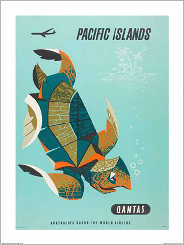 Qantas - Pacific Islands Turtle 60 x 80cm Art Print