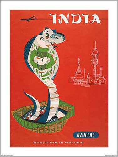 Qantas - India Cobra 60 x 80cm Art Print