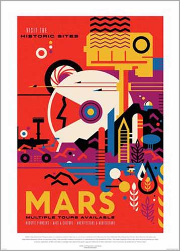 NASA - Mars 50 x 70cm Art Print