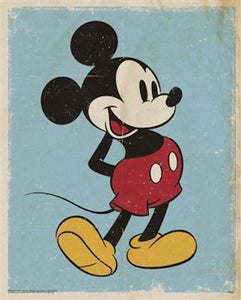 Mickey Mouse - Retro 40 x 50cm Art Print