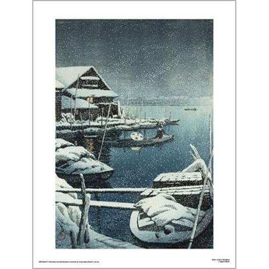 Hasui - Snow In Mukojima 30 x 40cm Art Print